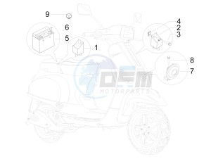 S 125 4T ie E3 College drawing Control switches - Battery - Horn