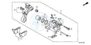 CBR600RRA Korea - (KO / ABS) drawing REAR BRAKE CALIPER (CBR600RR)