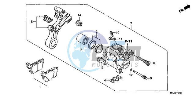 REAR BRAKE CALIPER (CBR600RR)