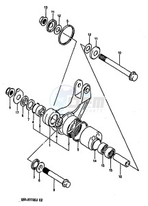 GSX-R1100 (G-H-J) drawing REAR CUSHION LEVER