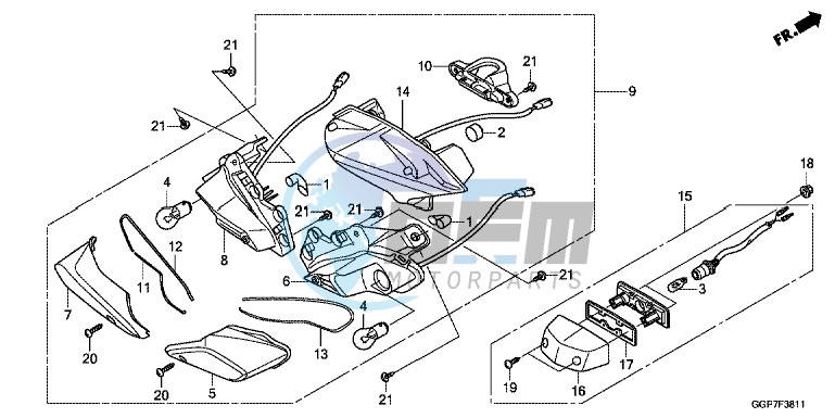 REAR COMBINATION LIGHT (NSC502WH/T2)