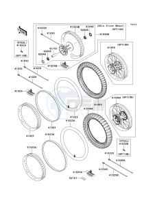 KX 250 T [KX250F] (TF) T6F drawing WHEELS_TIRES