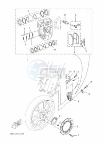 MT-125 MTN125-A (B6G2) drawing FRONT BRAKE CALIPER