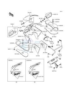 ZX 600 F [NINJA ZX-6R] (F1-F3) [NINJA ZX-6R] drawing COWLING-- ZX600-F1- -