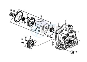 ORBIT III 50 45KMH (L8) EU drawing CRANKCASE  RIGHT / OIL PUMP