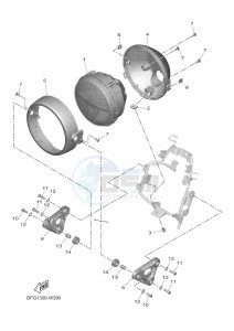 XSR125 LEGACY MTM125-C (BLA1) drawing HEADLIGHT