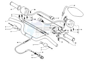 V RAPTOR 650 drawing HANDLEBAR-DRIVE CONTROLS