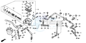 TRX500FA FOURTRAX FOREMAN drawing FR. BRAKE MASTER CYLINDER (TRX500FA1/2/3/4)