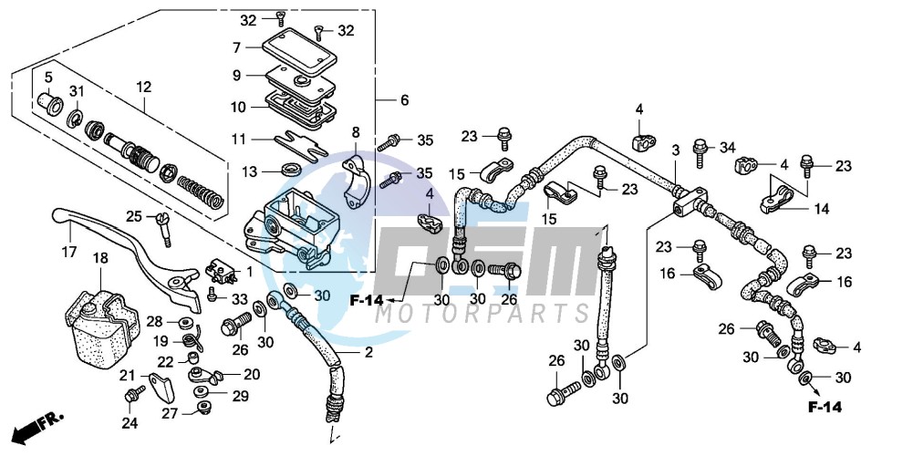 FR. BRAKE MASTER CYLINDER (TRX500FA1/2/3/4)