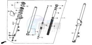 CB900F CB900F drawing FRONT FORK (CB900F2/3)