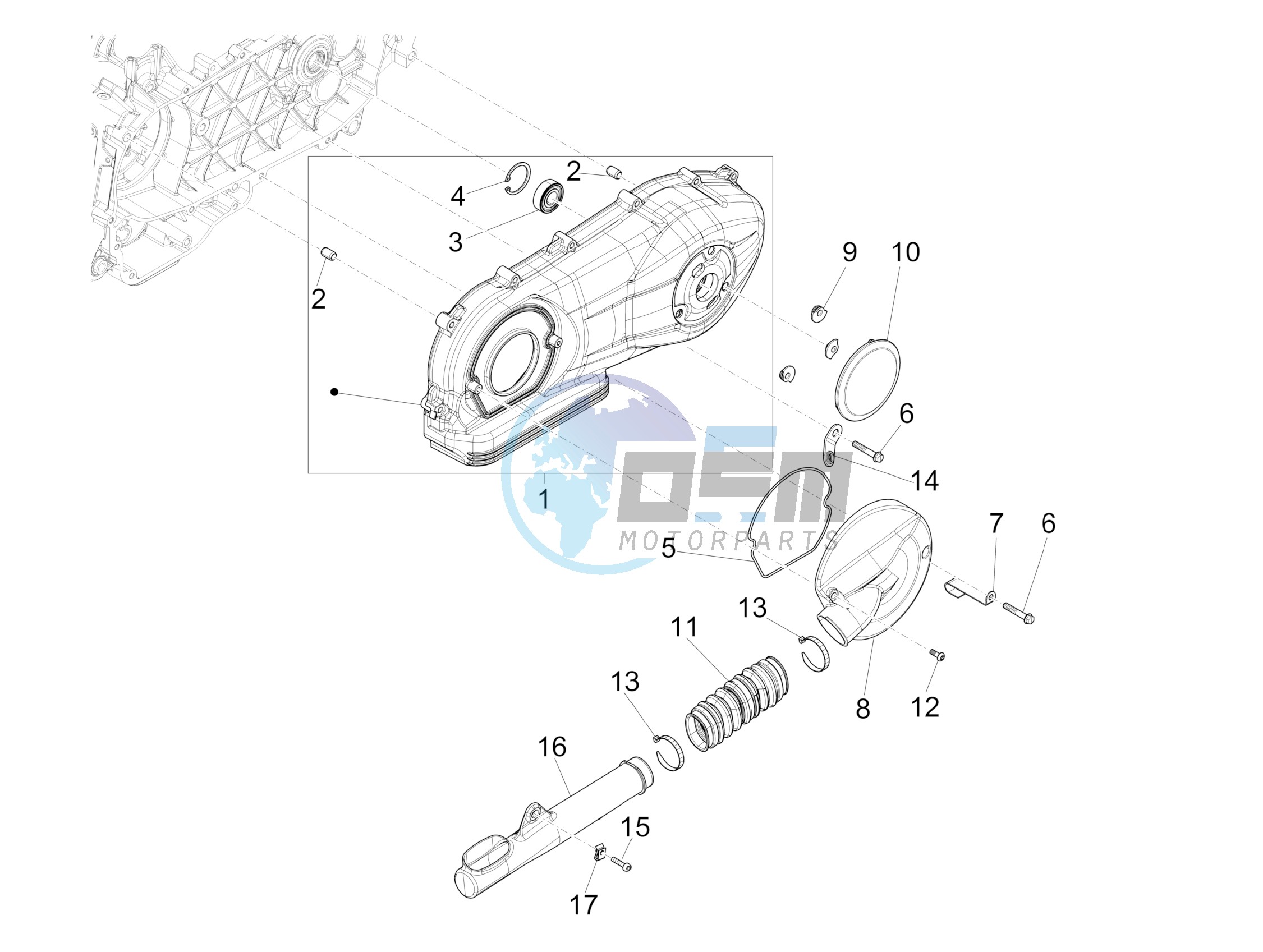 Crankcase cover - Crankcase cooling