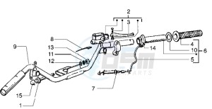 Liberty 50 2t drawing Handlebars component parts