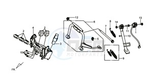 GTS 125 EFI drawing CENTRAL STAND / SIDE STAND