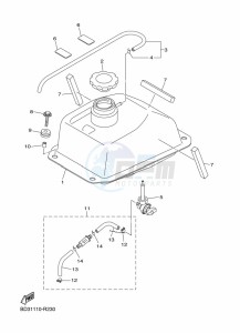 YFM90R (BD3C) drawing FUEL TANK