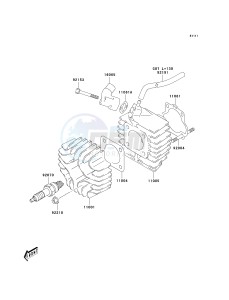 KSF 50 A [KFX50] (A1-A3) [KFX50] drawing CYLINDER HEAD