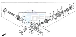 TRX300 FOURTRAX 300 drawing SIDE GEAR CASE