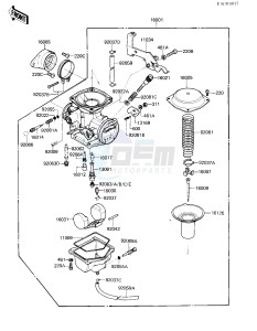 KZ 250 L [CSR BELT] (L1) [CSR BELT] drawing CARBURETOR