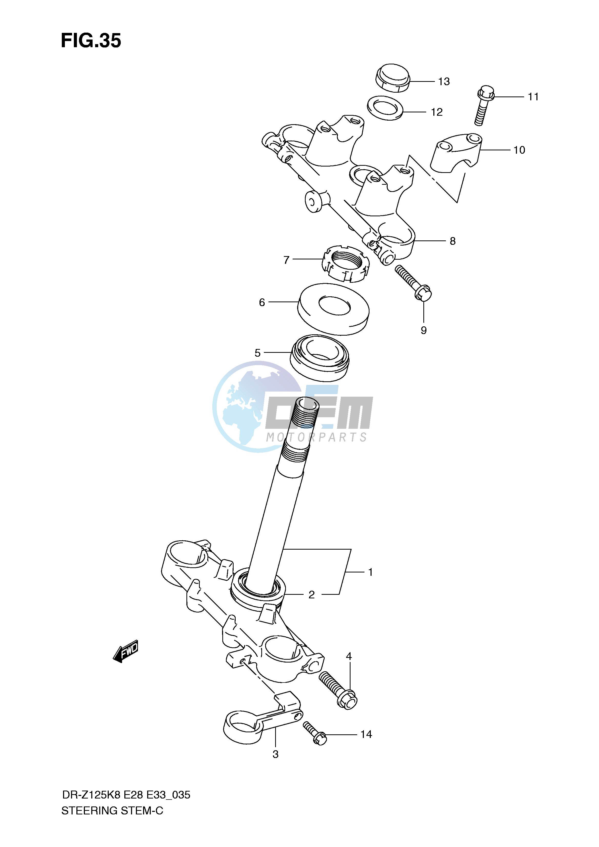 STEERING STEM (E33)