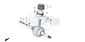 CN250 drawing CRANKSHAFT/PISTON