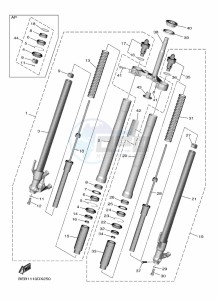 YZF690 YZF-R7 (BEB4) drawing FRONT FORK