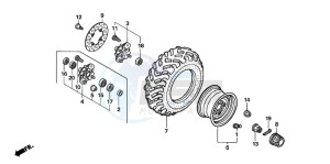 TRX500FM drawing FRONT WHEEL