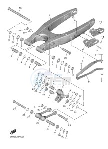 YZ450F (BR92) drawing REAR ARM