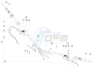 BV 350 ST 4T 4V IE ABS E4 (NAFTA) drawing Handlebars - Master cil.