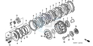 NT700VAA France - (F / ABS) drawing CLUTCH