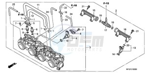 CB600F39 UK - (E / MKH ST) drawing THROTTLE BODY