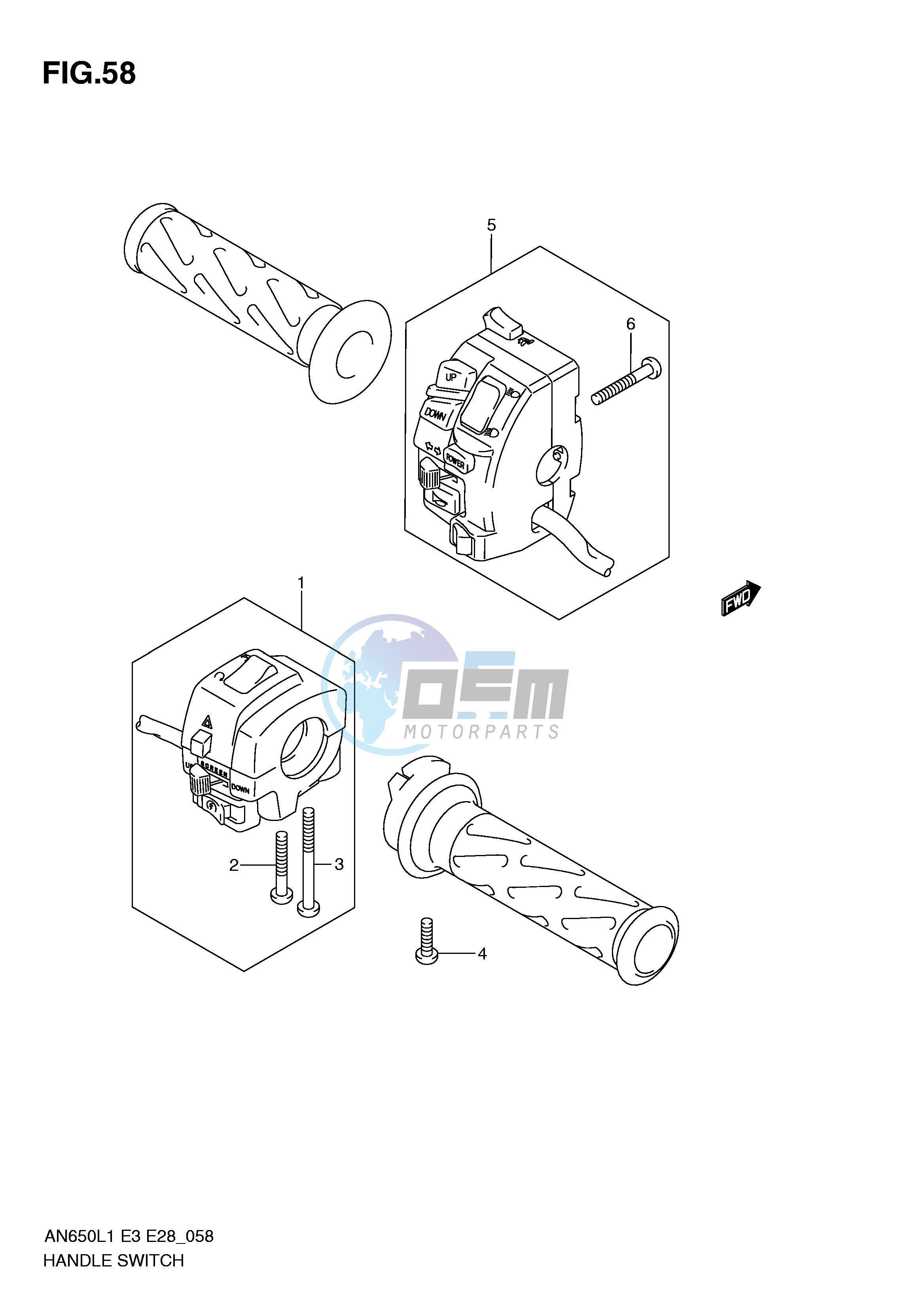 HANDLE SWITCH (AN650AL1 E33)