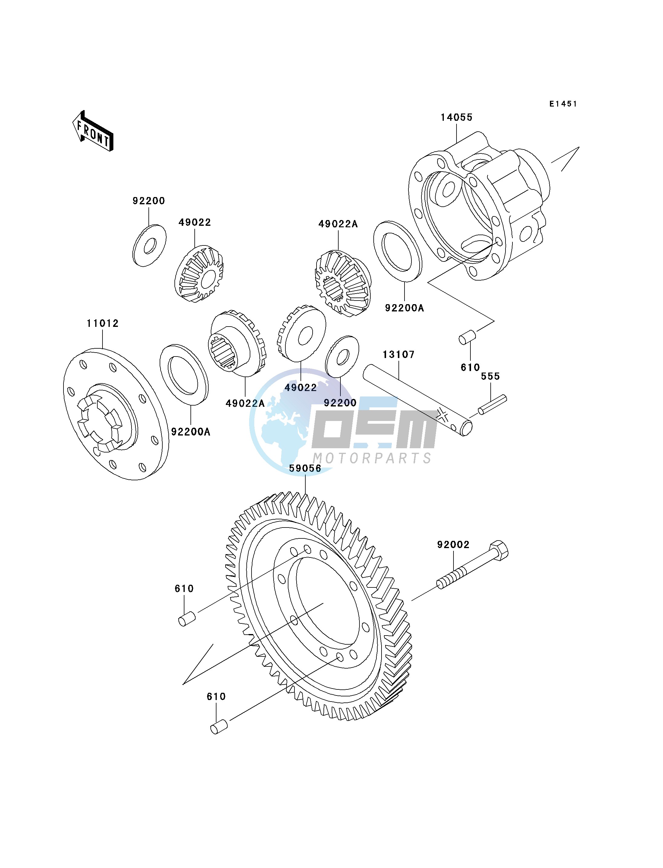 DIFFERENTIAL-- KAF620-E1 - E3- -