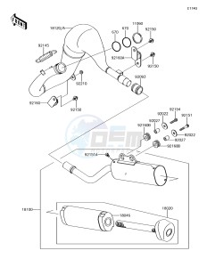 KX65 KX65AJF EU drawing Muffler(s)