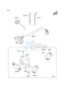 KLX 125 A (A1-A3) drawing CHASSIS ELECTRICAL EQUIPMENT