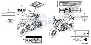 CB650FAE CB650FA 2ED drawing CAUTION LABEL