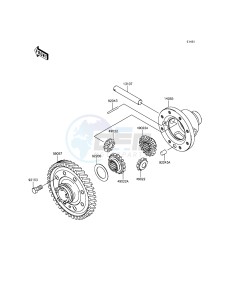 MULE 610 4x4 KAF400AGF EU drawing Differential