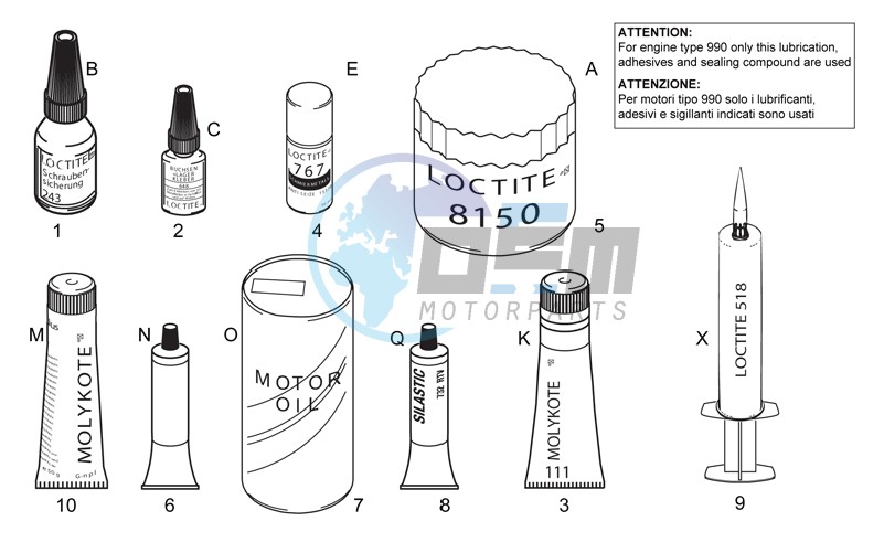 Sealing and lubricating agents