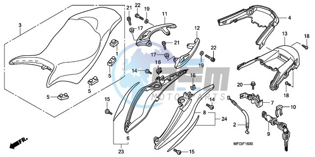 SEAT/REAR COWL