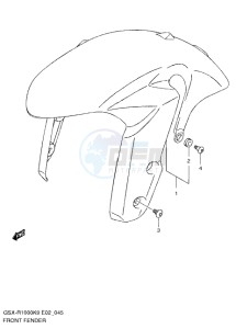 GSX-R1000 drawing FRONT FENDER