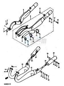 RG500 (E1) Gamma drawing MUFFLER