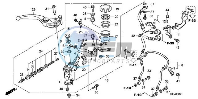 FR. BRAKE MASTER CYLINDER (CBR1000RA)