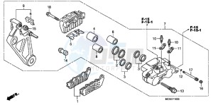 ST1300AC Pan Europoean -ST1300 CH drawing REAR BRAKE CALIPER