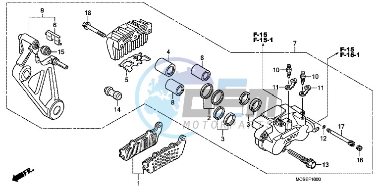 REAR BRAKE CALIPER