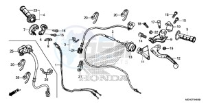 CRF450RD CRF450R Europe Direct - (ED) drawing HANDLE LEVER/SWITCH/CABLE