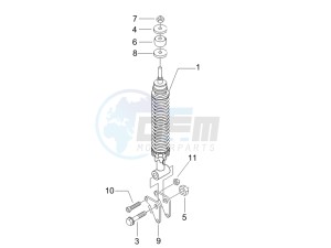 Liberty 125 4t Delivery e3 Single drawing Rear suspension - Shock absorbers