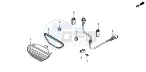 TRX500FA FOURTRAX FOREMAN drawing TAILLIGHT (TRX500FA7/8)