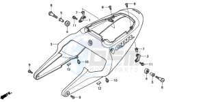 CBR900RR drawing REAR COWL (CBR900RR2,3)