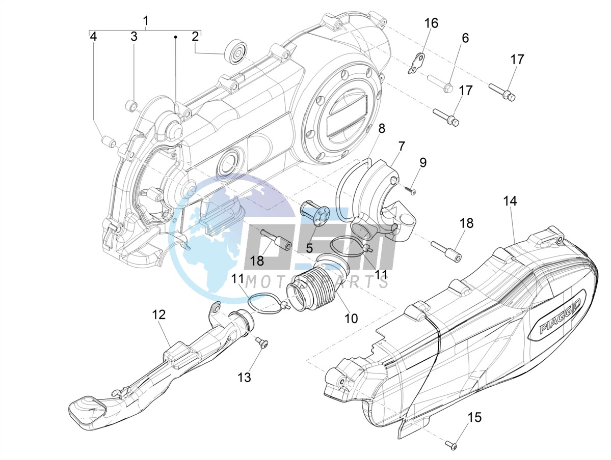 Crankcase cover - Crankcase cooling