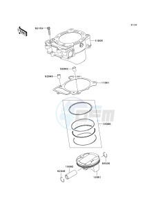 KLX 450 A [KLX450R] (A8F-A9F) A8F drawing CYLINDER_PISTON-- S- -