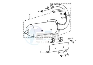 SPEEDFIGHT ARIA CATALYC - 50 cc drawing EXHAUST