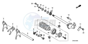 CB600FAA Europe Direct - (ED / ABS 25K) drawing GEARSHIFT DRUM